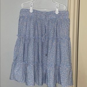 Princess Polly light blue floral skirt